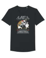 Just A Man Who Loves Christmas Tricou mânecă scurtă guler larg Bărbat Skater