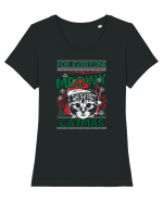 Meowy Catmas Tricou mânecă scurtă guler larg fitted Damă Expresser