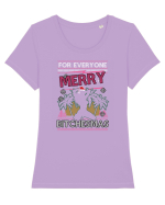 Merry Bitchesmas Tricou mânecă scurtă guler larg fitted Damă Expresser