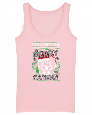 Merry Catmas Cotton Pink