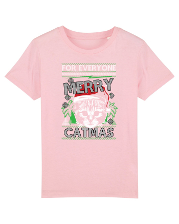 Merry Catmas Cotton Pink