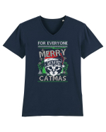 Merry Catmas Tricou mânecă scurtă guler V Bărbat Presenter