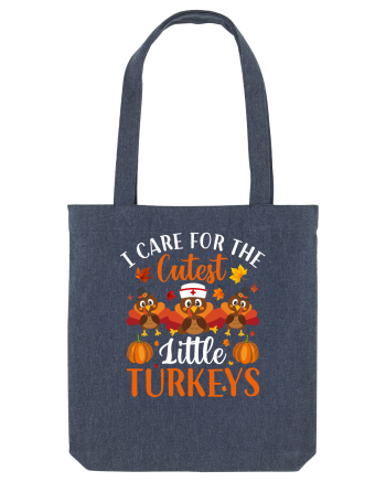 I care for the cutest little turkeys Midnight Blue