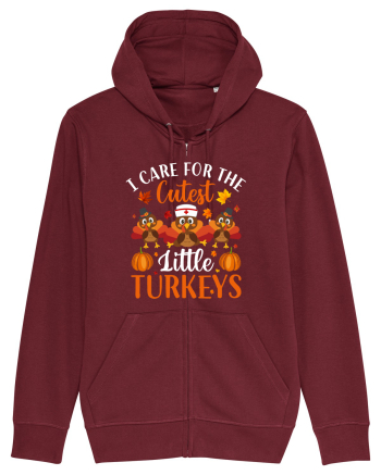 I care for the cutest little turkeys Burgundy