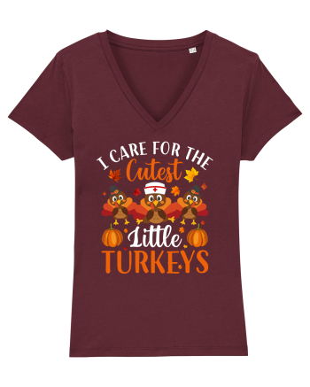 I care for the cutest little turkeys Burgundy