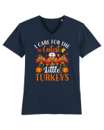 I care for the cutest little turkeys Tricou mânecă scurtă guler V Bărbat Presenter