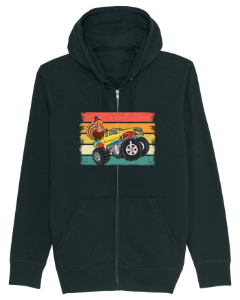 Kids Monster Truck Turkey Sunset Retro Black