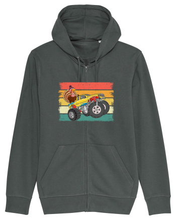 Kids Monster Truck Turkey Sunset Retro Anthracite