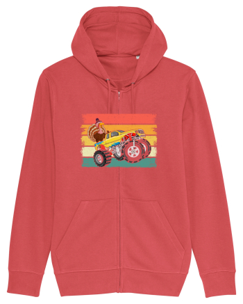 Kids Monster Truck Turkey Sunset Retro Carmine Red