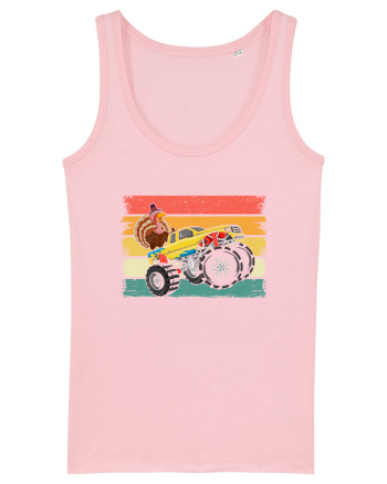 Kids Monster Truck Turkey Sunset Retro Cotton Pink