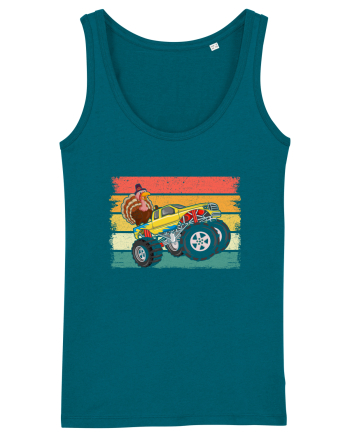 Kids Monster Truck Turkey Sunset Retro Ocean Depth