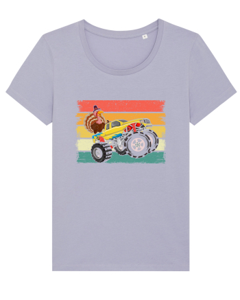 Kids Monster Truck Turkey Sunset Retro Lavender
