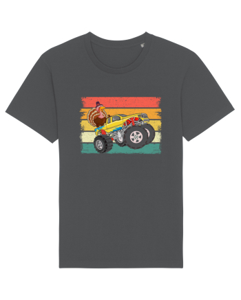 Kids Monster Truck Turkey Sunset Retro Anthracite