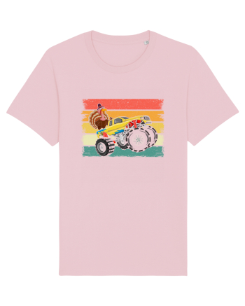 Kids Monster Truck Turkey Sunset Retro Cotton Pink