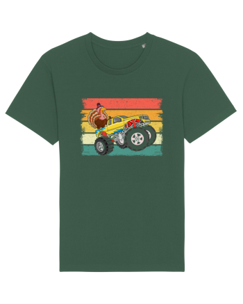 Kids Monster Truck Turkey Sunset Retro Bottle Green