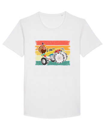 Kids Monster Truck Turkey Sunset Retro White