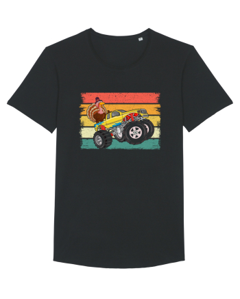 Kids Monster Truck Turkey Sunset Retro Black