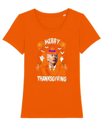 Merry Thanksgiving Biden Bright Orange