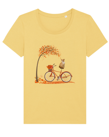 Retro Bicycle Cat Autumn Leaves Fall Thanksgiving Jojoba