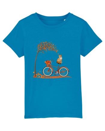 Retro Bicycle Cat Autumn Leaves Fall Thanksgiving Azur