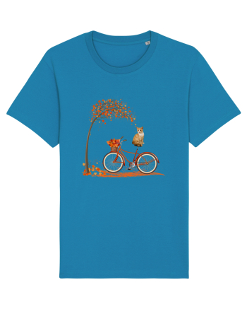 Retro Bicycle Cat Autumn Leaves Fall Thanksgiving Azur