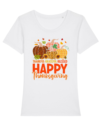 Thankful Grateful Blessed White