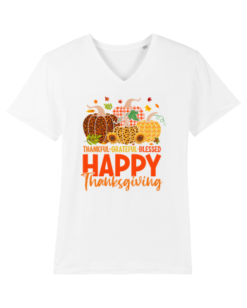 Thankful Grateful Blessed White