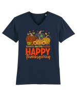 Thankful Grateful Blessed Tricou mânecă scurtă guler V Bărbat Presenter