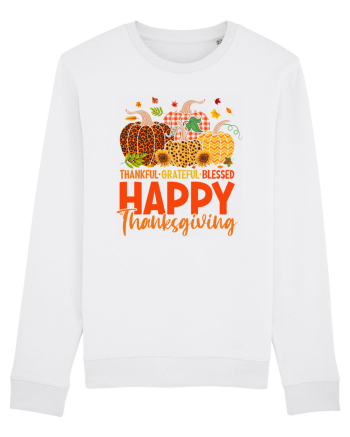 Thankful Grateful Blessed White