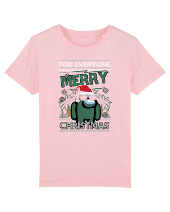 Merry Christmas Among Us Cotton Pink