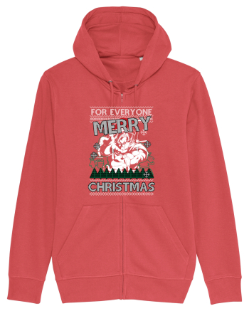 Merry Christmas Anime Style Goku Carmine Red