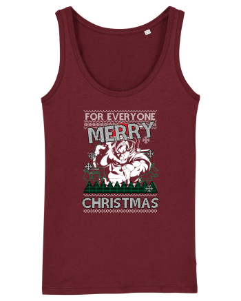 Merry Christmas Anime Style Goku Burgundy