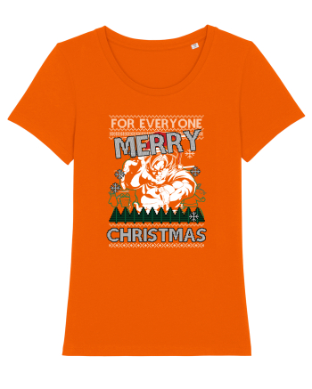 Merry Christmas Anime Style Goku Bright Orange