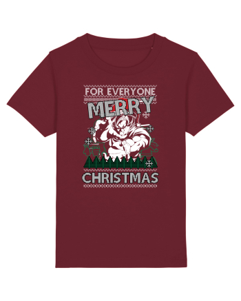 Merry Christmas Anime Style Goku Burgundy