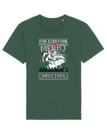 Merry Christmas Anime Style Goku Bottle Green