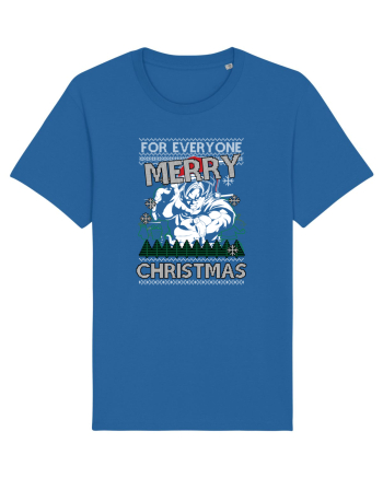 Merry Christmas Anime Style Goku Royal Blue
