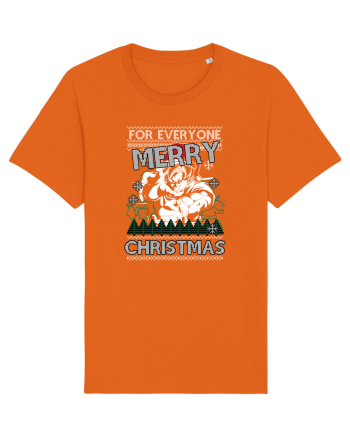 Merry Christmas Anime Style Goku Bright Orange