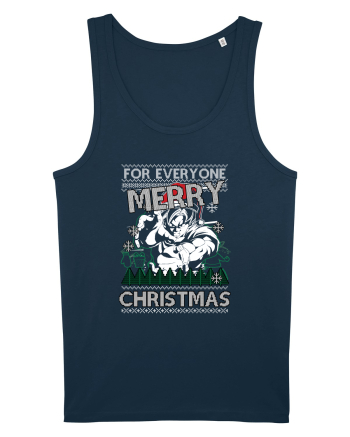 Merry Christmas Anime Style Goku Navy