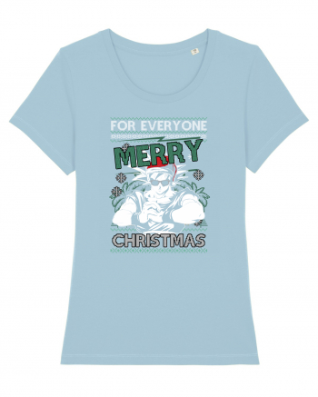 Merry Christmas Anime Sky Blue