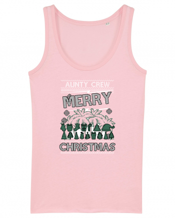 Merry Christmas Aunty Crew Cotton Pink