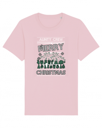 Merry Christmas Aunty Crew Cotton Pink