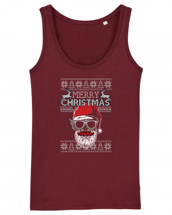 Merry Christmas Badass Santa Burgundy