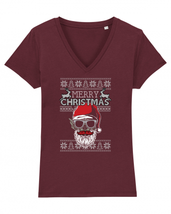 Merry Christmas Badass Santa Burgundy