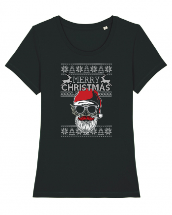 Merry Christmas Badass Santa Black