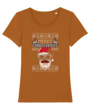 Merry Christmas Badass Santa Roasted Orange