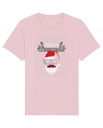 Merry Christmas Badass Santa Cotton Pink