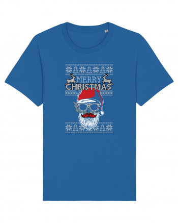 Merry Christmas Badass Santa Royal Blue