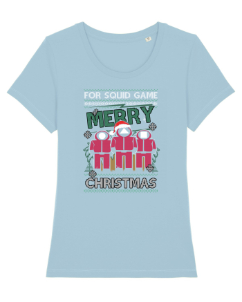 Merry Christmas For Squid Game Sky Blue
