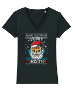 Merry Christmas Halloween Tricou mânecă scurtă guler V Damă Evoker