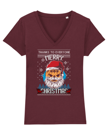 Merry Christmas Halloween Burgundy